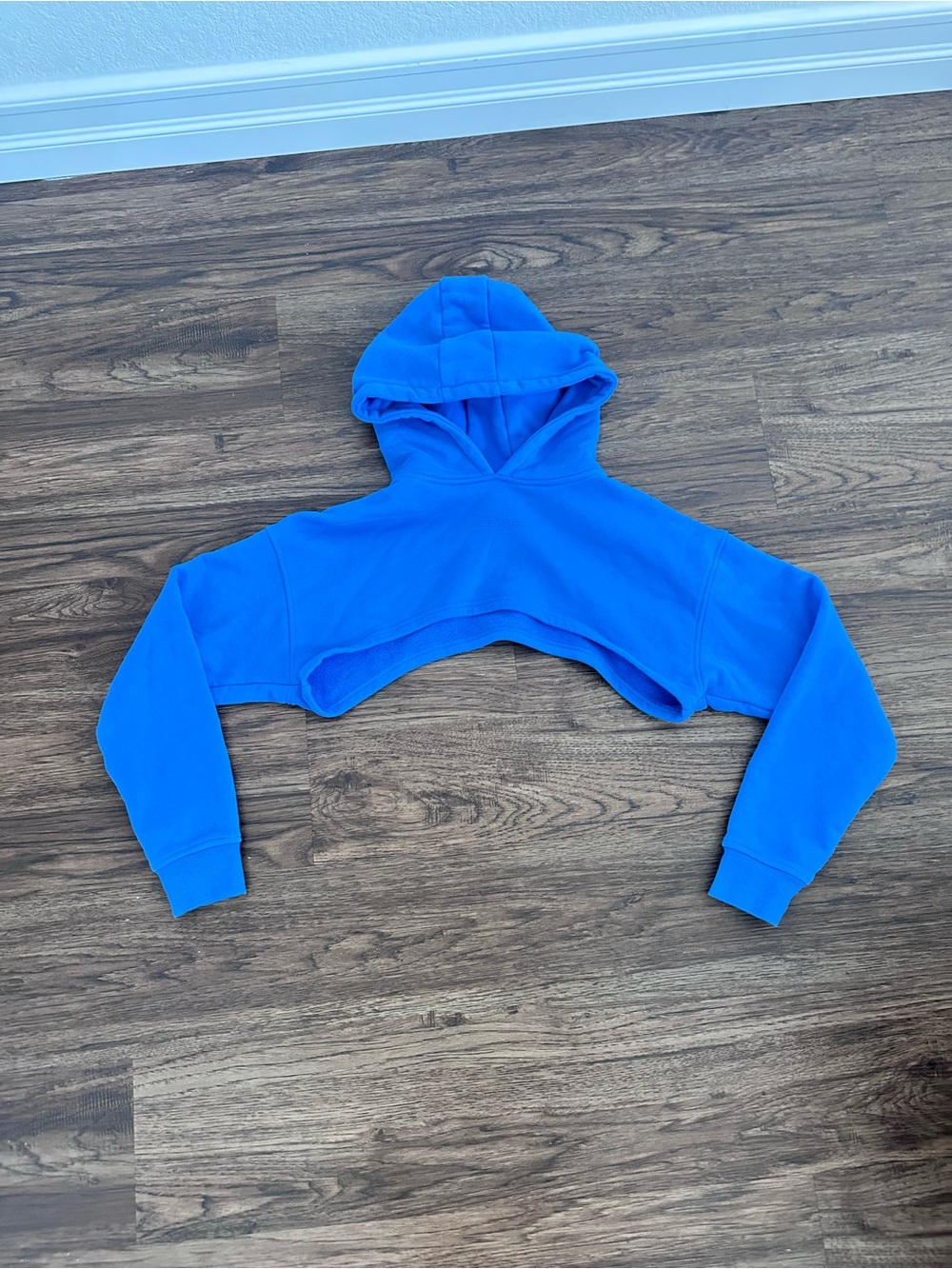 DFYNE Blue Super Cropped Hoodie